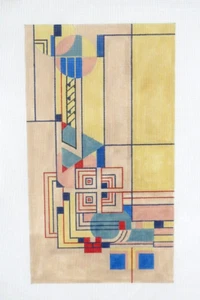Danji /Frank Lloyd Wright Gifts Handpainted Needlepoint Canvas 03 - Picture 1 of 1