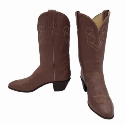 Hondo 女式牛仔靴复古 7 A 窄宽西部乡村女牛仔 — 第 1/4 张图片