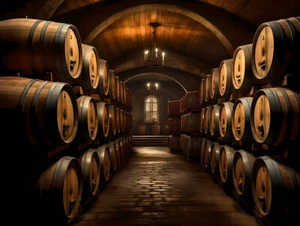 West Art Wine Cellar Barrels Canvas Art -Home Decor Wall Art Prints Painting 182 - Picture 1 of 7