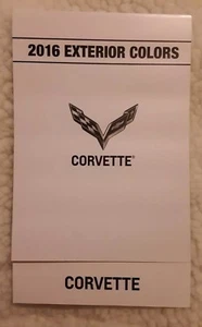 2016 CHEVROLET CORVETTE DEALERSHIP EXTERIOR COLOR CHART NEW - Picture 1 of 3