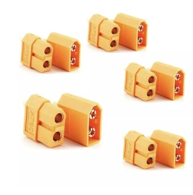 XT60 Plug Bullet Connector Male Female for RC Car Drone Battery 5 Pairs - Image 1 of 4