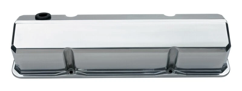 Cubiertas de válvula pulidas borde inclinado GM Performance 141-926 SBC, altas, sin tronco Chevy Foto 1 de 1