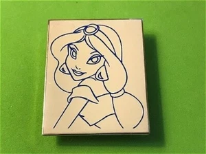 LE RARE Disney Auctions PINS How to Draw Blue Line Jasmine Aladdin Princess - Picture 1 of 1