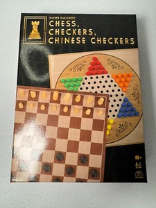 Game Gallery Chess, Checkers and Chinese Checkers Board Game Set - Picture 1 of 2