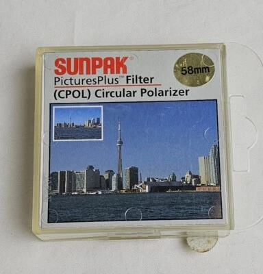 58mm Sunpak Circular Polarizing Filter - C-POL Polarizer - Image 1 of 4