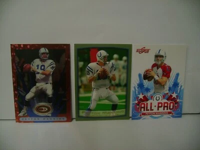 PEYTON MANNING LOT 1999 DONRUSS PREFERRED COPPER #28 TOPPS #300  2010 SCORE #1 - Image 1 of 2