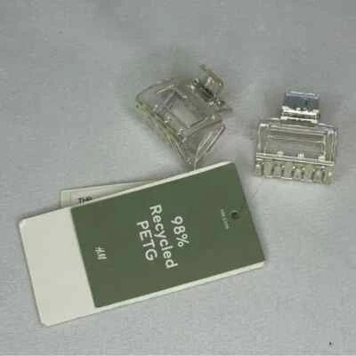 Pinzas para el cabello H&M plateadas iridiscentes para mujer nuevas con etiquetas Foto 1 de 2