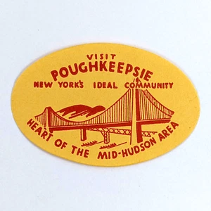 Poster Stamp Cinderella Visit Poughkeepsie New York Heart Of The Mid Hudson Area - Picture 1 of 4