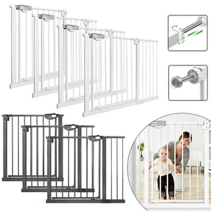 Baby Treppenschutzgitter Treppen Türschutzgitter Ohne Bohren Auto Close 75-115cm - Bild 1 von 20