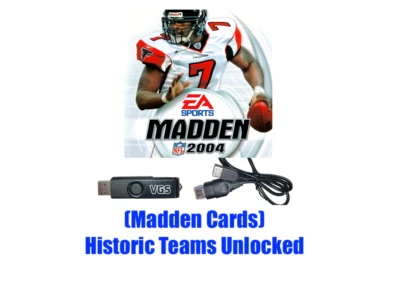 Madden NFL 2004 Roster Historic Teams Unlocked Save Original Xbox USB + Cable 04 - Image 1 of 2