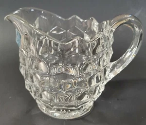 Vintage Fostoria American Clear 4" Creamer Stem 2056 Elegant UV Glow - Picture 1 of 6
