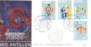 ANTILLES 1969 # B93-96 FDC MUSIC FESTIVAL DANCE INSTRUMENTS 3454-RD-1 - Picture 1 of 1