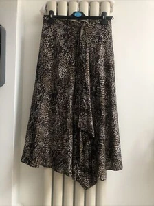 NEW Hobbs Lola Skirt Size 10 Animal Print Lined Back Zip Viscose&Polyester - Picture 1 of 11