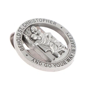 St Christopher Medal Car Saint Christopher Visor Clip Auto Sun Visor Accessor-wl - Picture 1 of 11
