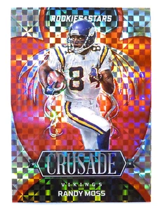 Tarjeta Prizm 2022 Panini Rookies & Stars Randy Moss Crusade Red Plaid Vikings - Imagen 1 de 2