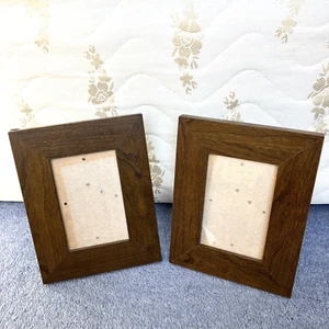 Par de marcos de fotos de madera independientes para decoración del hogar de madera pesada de 14 cm x 9 cm - Imagen 1 de 13