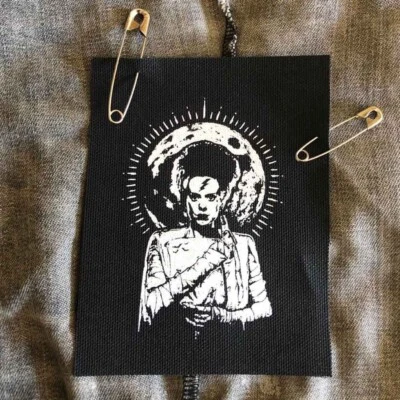 Halloween Patch, The Bride Of Frankenstein Patch, Horror patch, punk patch - Image 1 of 4
