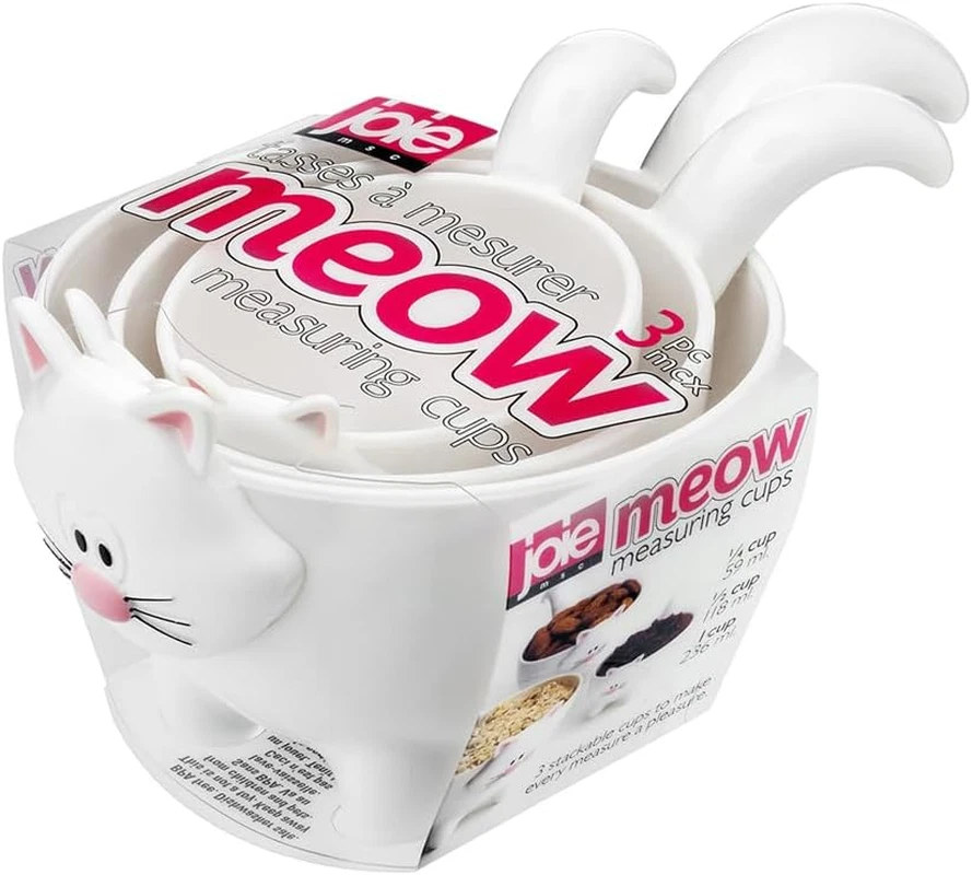 Joie Meow Cat Stackable Kitchen Measuring Cups Set Colors May Vary