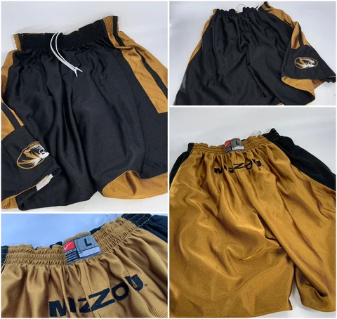 Mizzou Tigers Nike Basketball Shorts L Men Black Gold Reversible YGI F3-263 Cover