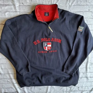 U.S. Polo Association Men’s 1/4 Zip Sweater XL - Picture 1 of 13