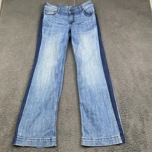 Ariat Denim Trouser Women’s Jeans Wide Leg Blue Size 32R Western Y2K - Picture 1 of 12