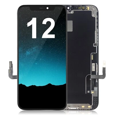 EFAITHFIX Display Für iPhone 12 / 12 Pro Ersatz LCD Bildschrim 3D Touch Screen +Klebstoff