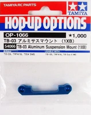 Tamiya 54066 RC Aluminum Suspension Mount (1XB) For TA06/TA05/TB03/TB04/TRF419 - Image 1 of 2