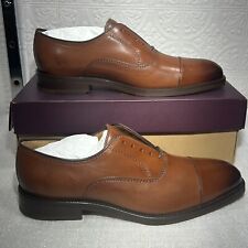 Johnston & Murphy Meade Oxford Dress Shoes 15-7936 Tan Lace Up Size 8.5 Mens