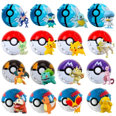 Action figure POKEMON. Pokeball Pikachu Charizard Squirtle Pocket. Idea REGALO - Immagine 1 di 4