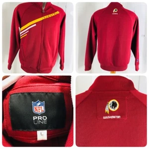Giacca Washington Redskins unisex taglia large linea Pro NFL full zip tasche P3 - Foto 1 di 10