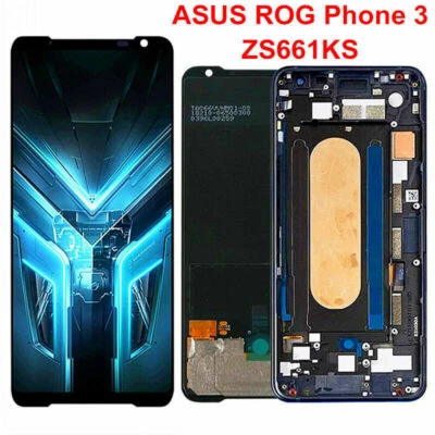 Original For ASUS ROG Phone 3 ZS661KS LCD Display Touch Screen Digitizer + Frame - Image 1 of 4