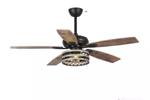 52" 5-Blade Reversible Ceiling Fan w/ Rem Ctrl in Rustic Brown or Gray (Bld-G) - Picture 1 of 6