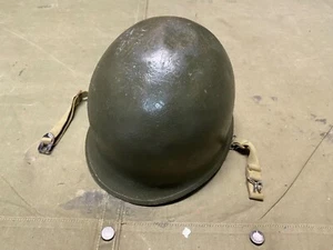 ORIGINAL WWII US ARMY M1 HELMET SHELL, FRONT SEAM, ORIGINAL PAINT - Picture 1 of 12