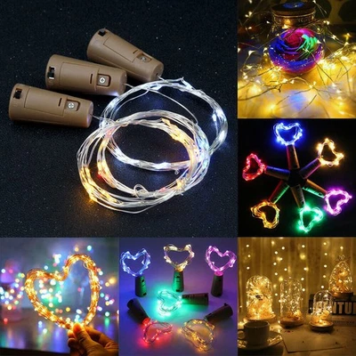 2M 20 LED Botella de Vino Corcho Hada Cadena Luz Lámpara Para Fiesta Boda Navidad Decoración Foto 1 de 4