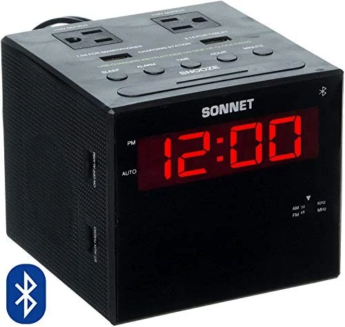 Sonnet Bluetooth Power Station Clock Radio R-1415BT - Image 1 of 1