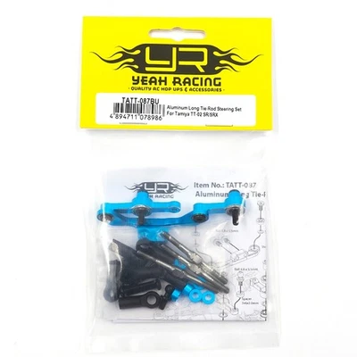 Drop Shipped, Yeah Racing Aluminum Long Tie-Rod Steering Set For Tamiya TT-02 - Image 1 of 4