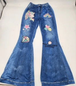 Niñas Pantalón Elástico Azul Con Campana Talla 9/10 - Imagen 1 de 5