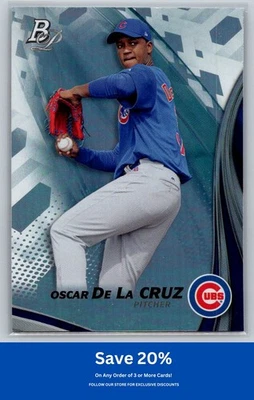 Oscar de la Cruz 2017 Bowman Platinum #TP-OD Top Prospects Chicago Cubs - Image 1 of 2