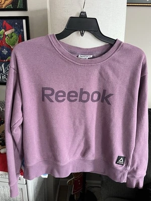 Sudadera Reebok Mujer L Púrpura Cuello Redondo Deletrear Polar Gimnasio Informal Foto 1 de 4
