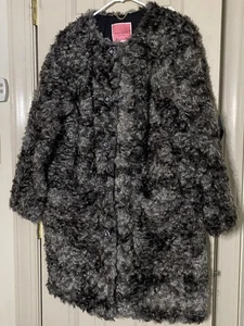Kate Spade Faux Fur New York Sugarcoat Jacket Coat M Button Up 3 Pocket NWOT - Picture 1 of 8