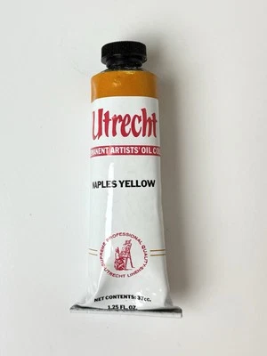 Utrecht Naples Yellow Oil Paint. One 37cc (1.25 fl. oz.) Tube. VINTAGE. NOS. - Image 1 of 4