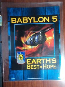 1996 BABYLON 5 - NIGHTWATCH POSTER - P3 -  BABYLON 5 EARTH'S BEST HOPE - Picture 1 of 3