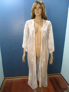 plus size 3X white lace kimono cardigan duster by EVERLEIGH - Picture 1 of 16