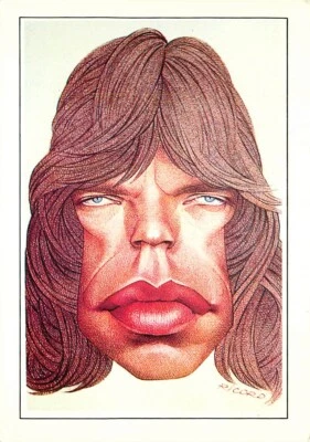 Postal Les Grandes Gueles, Mick Jagger Foto 1 de 2