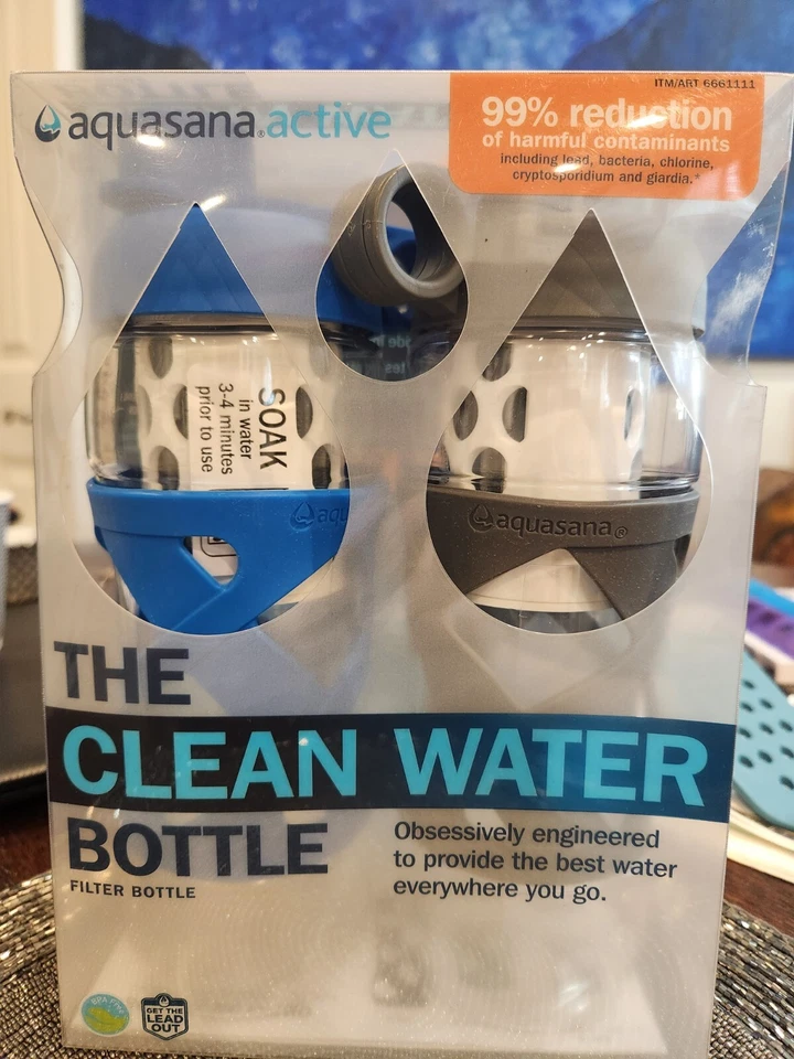 Agua limpia activa Aquasana 20 oz. Botellas de filtro - Paquete de 2 Foto 1 de 1