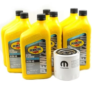 PENNZOIL X7 MOTOR OIL N MOPAR OIL FILTER SET FOR JEEP GRAND CHRYSLER 300 DODGE - Picture 1 of 1