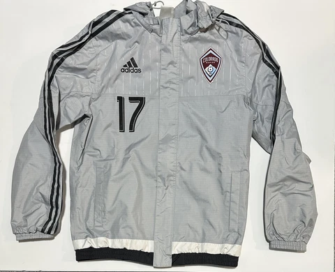 MLS Adidas Colorado Rapids Dillon Serna Gray Hooded Jacket Men’s Size M Cover