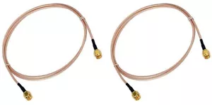 2 X Cavo Jumper Coassiale SMA Maschio a SMA Maschio RF Treccia RG316 1M/3FT/100cm 2pz - Foto 1 di 4