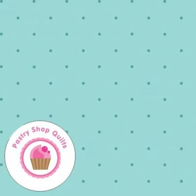 Colcha Maywood STORYTIME 9806Q Aqua Mint bolinhas KIM'S CAUSE tecido anos 30 REPRO - Imagem 1 de 2