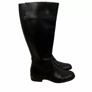 Botas de montar Corso Como para mujer 8 negras de cuero italiano con cremallera alta hasta la rodilla - Imagen 1 de 9